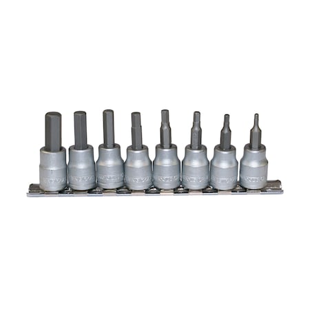 Teng Tools M3811 - 8 Piece 3/8" Drive SAE Hex Bit Socket Set M3811